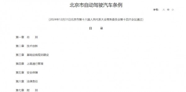 《北京市自動(dòng)駕駛汽車條例》4月1日起施行